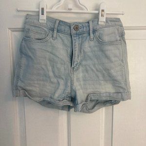 jean shorts lightwash hollister